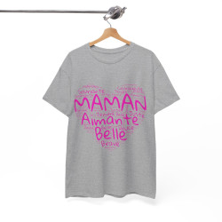 Tee shirt Femme Maman aimante belle idée cadeau fête des mères anniversaire amour love coeur