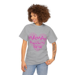 Tee shirt Femme Maman aimante belle idée cadeau fête des mères anniversaire amour love coeur