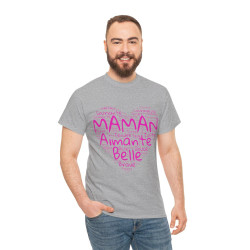 Tee shirt Femme Maman aimante belle idée cadeau fête des mères anniversaire amour love coeur