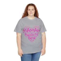Tee shirt Femme Maman aimante belle idée cadeau fête des mères anniversaire amour love coeur
