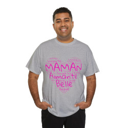 Tee shirt Femme Maman aimante belle idée cadeau fête des mères anniversaire amour love coeur
