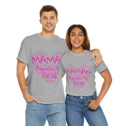 Tee shirt Femme Maman aimante belle idée cadeau fête des mères anniversaire amour love coeur