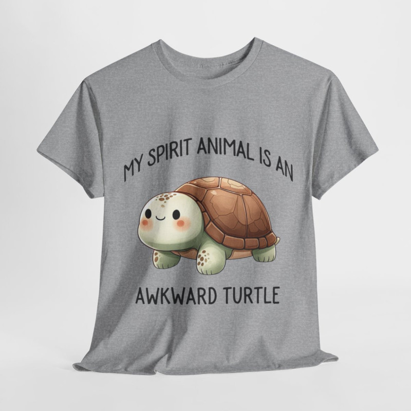 Tee shirt Unisex my spirit animal is an awkward turtle tortue idée cadeau amusant humour homme femme