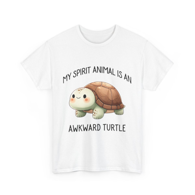 Tee shirt Unisex my spirit animal is an awkward turtle tortue idée cadeau amusant humour homme femme