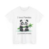 Tee shirt Unisex I love pandas i tolerate people Idée cadeau humour drôle amusant homme femme