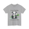 Tee shirt Unisex I love pandas i tolerate people Idée cadeau humour drôle amusant homme femme