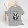 Tee shirt Unisex I love pandas i tolerate people Idée cadeau humour drôle amusant homme femme