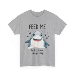 Tee shirt Unisex Feed me, requin shark idée cadeau humour amusant drôle homme femm