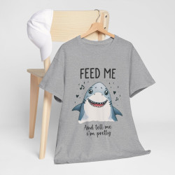 Tee shirt Unisex Feed me, requin shark idée cadeau humour amusant drôle homme femm