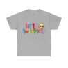 Tee shirt Unisex Hello summer idée cadeau design été Homme/Femme