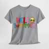 Tee shirt Unisex Hello summer idée cadeau design été Homme/Femme