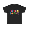 Tee shirt Unisex Hello summer idée cadeau design été Homme/Femme