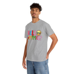 Tee shirt Unisex Hello summer idée cadeau design été Homme/Femme