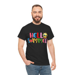 Tee shirt Unisex Hello summer idée cadeau design été Homme/Femme