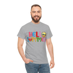 Tee shirt Unisex Hello summer idée cadeau design été Homme/Femme