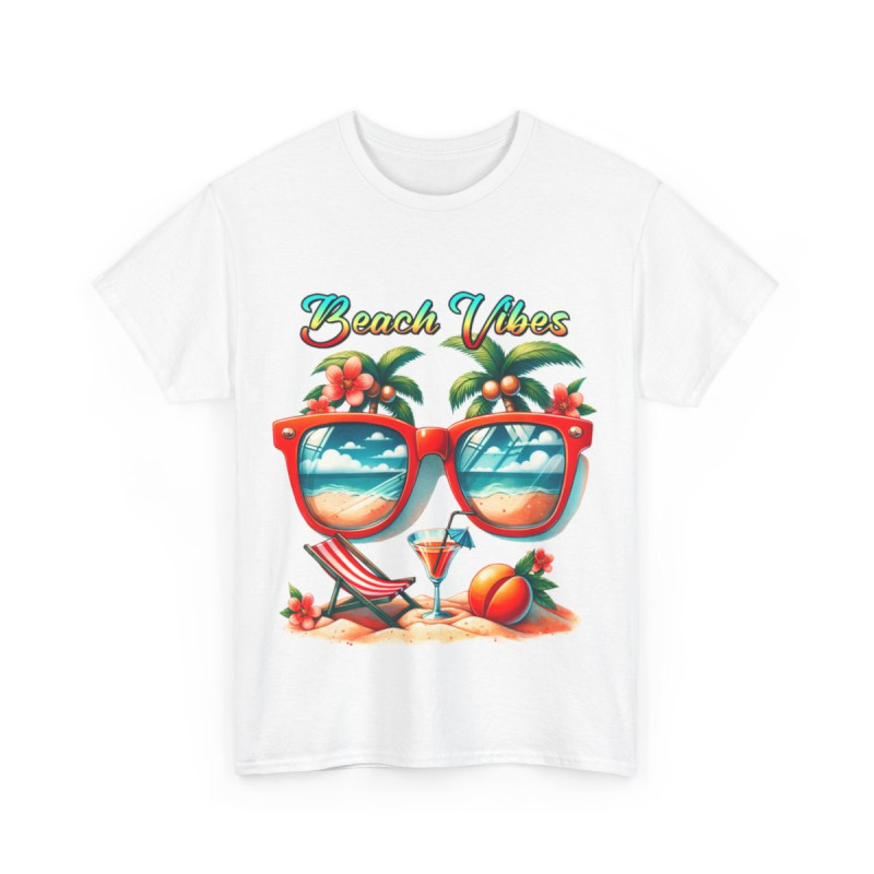 Tee shirt Unisex Beach vibes idée cadeau design été