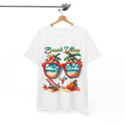 Tee shirt Unisex Beach vibes idée cadeau design été