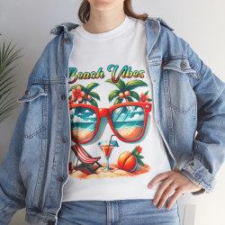 Tee shirt Unisex Beach vibes idée cadeau design été