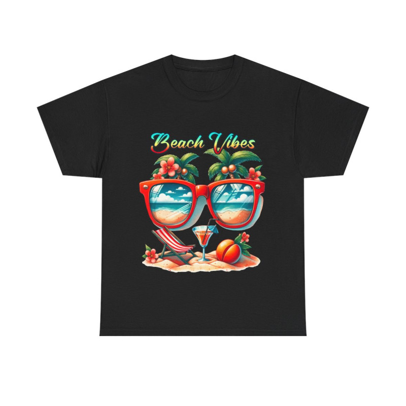 Tee shirt Unisex Beach vibes idée cadeau design été