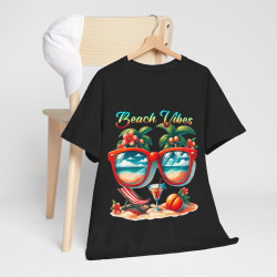 Tee shirt Unisex Beach vibes idée cadeau design été