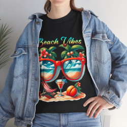 Tee shirt Unisex Beach vibes idée cadeau design été