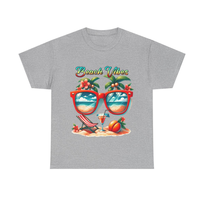 Tee shirt Unisex Beach vibes idée cadeau design été