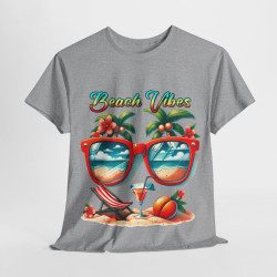 Tee shirt Unisex Beach vibes idée cadeau design été