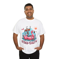 Tee shirt Unisex Stay salty idée cadeau design été homme femme