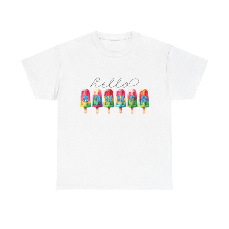 Tee shirt Unisex Hello summer idée cadeau design été