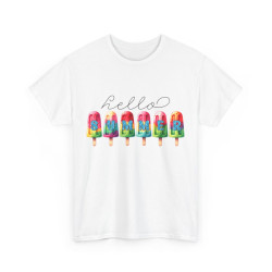Tee shirt Unisex Hello summer idée cadeau design été