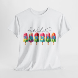 Tee shirt Unisex Hello summer idée cadeau design été