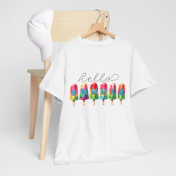 Tee shirt Unisex Hello summer idée cadeau design été