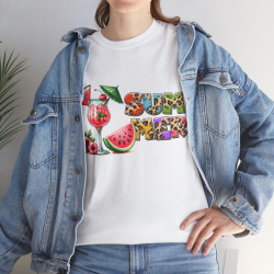 Tee shirt Unisex I love summer idée cadeau design été