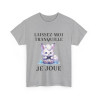 Tee shirt Unisex Laissez-moi tranquille je joue idée cadeau humour gaming animaux homme femme