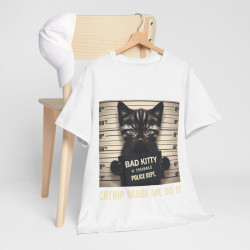 Tee shirt Unisex Bad kitty Chat animaux idée cadeau humour drôle amusant homme/femme