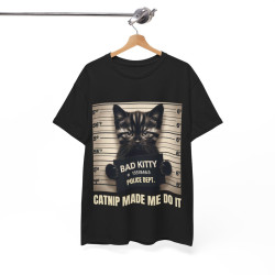 Tee shirt Unisex Bad kitty Chat animaux idée cadeau humour drôle amusant homme/femme