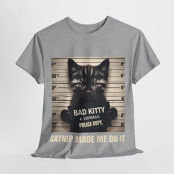 Tee shirt Unisex Bad kitty Chat animaux idée cadeau humour drôle amusant homme/femme