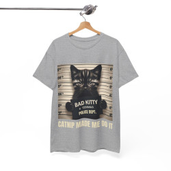Tee shirt Unisex Bad kitty Chat animaux idée cadeau humour drôle amusant homme/femme