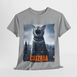 Tee shirt Unisex Chat Catzilla Idée cadeau humour drôle amusant Homme/Femme