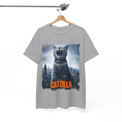 Tee shirt Unisex Chat Catzilla Idée cadeau humour drôle amusant Homme/Femme