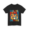 Tee shirt homme Papa dad level unlocked idée cadeau pour nouveau papa