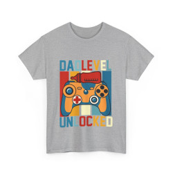Tee shirt homme Papa dad level unlocked idée cadeau pour nouveau papa