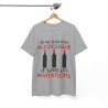 Tee shirt Unisex Je ne suis pas alcoolique je subis les invitations vin idée cadeau humour drôle amusant Homme/Femme