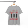 Tee shirt Unisex Je ne suis pas alcoolique je subis les invitations vin rouge idée cadeau humour drôle amusant Homme/Femme