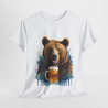 Tee shirt unisex Ours animaux animal bière Homme/Femme Idée cadeau