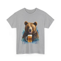 Tee shirt unisex Ours animaux animal bière Homme/Femme Idée cadeau