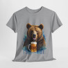 Tee shirt unisex Ours animaux animal bière Homme/Femme Idée cadeau