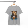 Tee shirt unisex Ours animaux animal bière Homme/Femme Idée cadeau