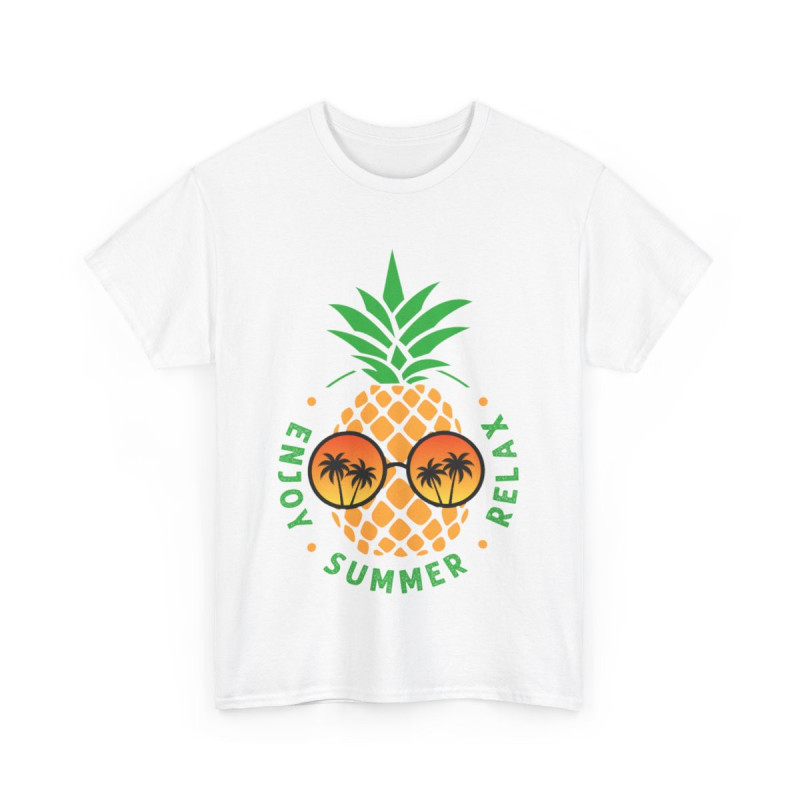 Tee shirt Unisex Ananas été Summer enjoy Relax Homme/femme idée cadeau