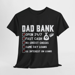 Tee shirt Homme Dad Bank, Papa idée cadeau humour drôle amusant